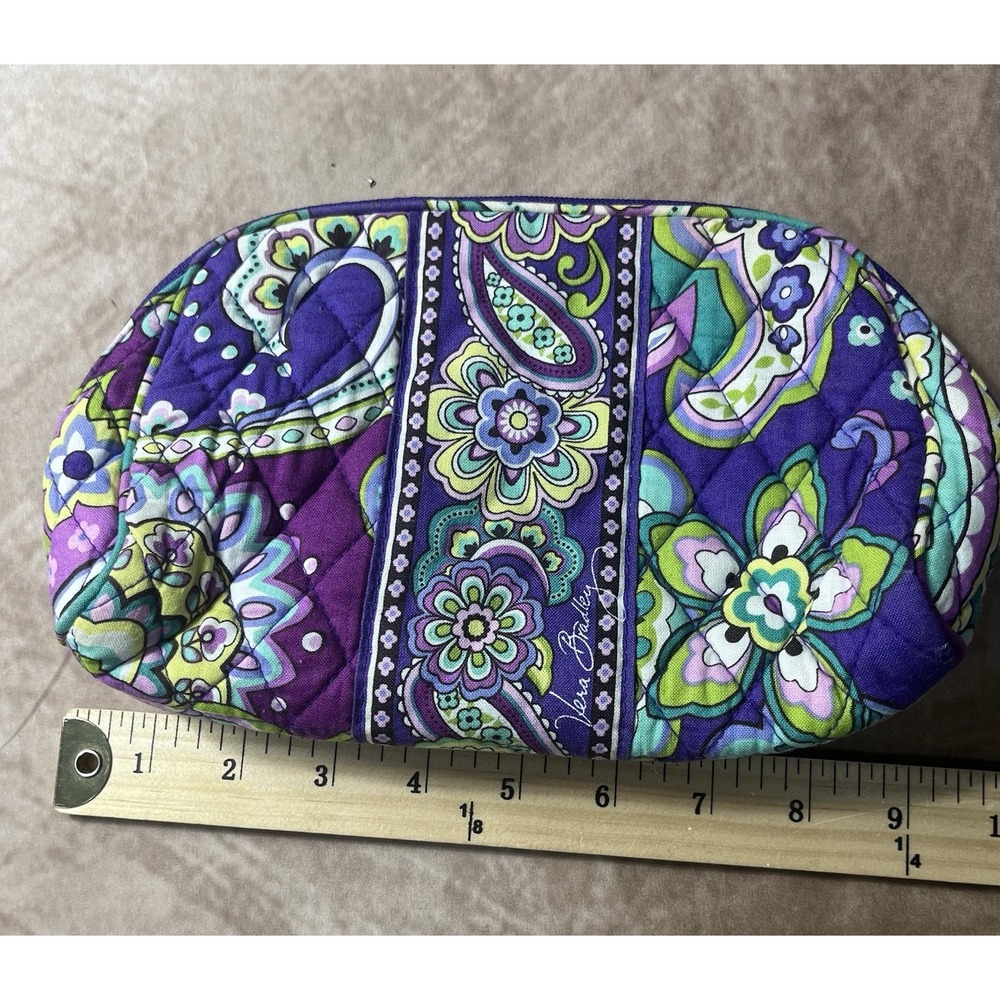 Purple Floral Makeup Bag By Vera Bradley - Picture 6 of 7